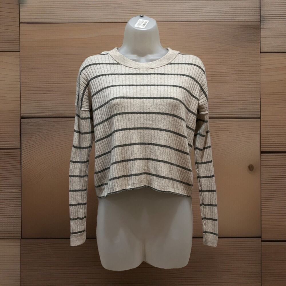 Madewell No Strings Attached Stripe Crewneck Swea… - image 1